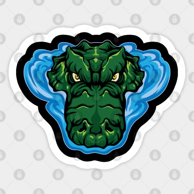 The Lurking Alligator Sticker by Designs by Darrin